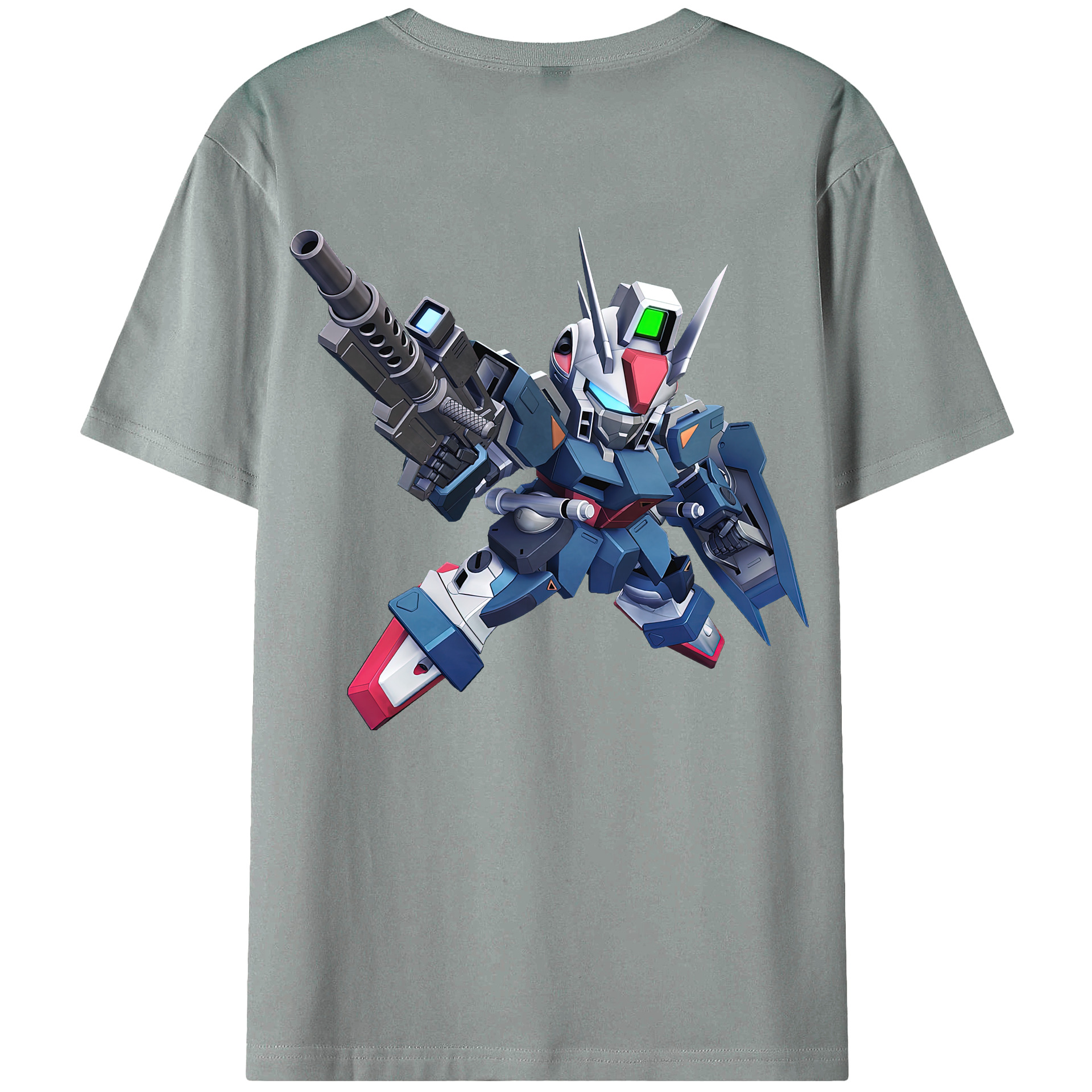 （画像用） 機動戦士ガンダム Mobile Suit Gundam 綿100％ メンズ半袖Tシャツ（バックプリント） 通気性